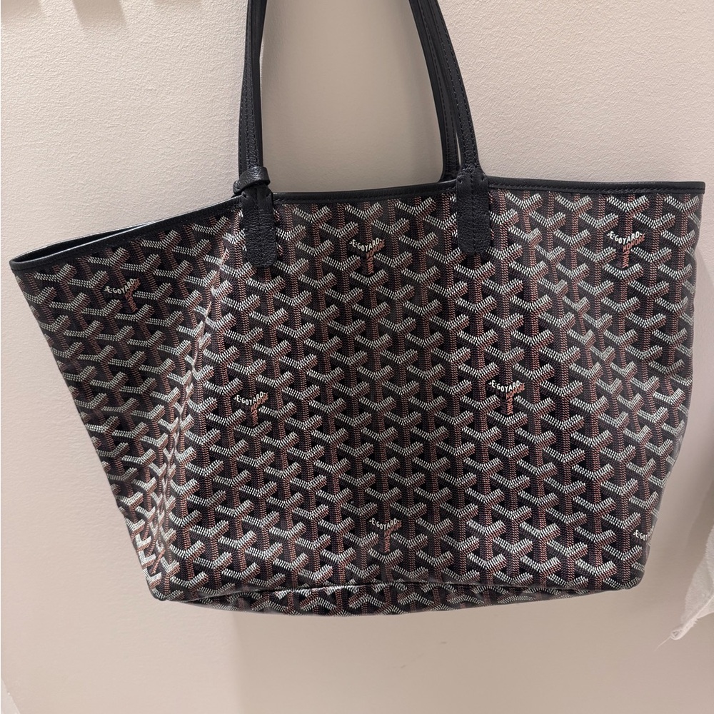 Goyard Black and Brown Patterned Tote - Picture 3 of 9
